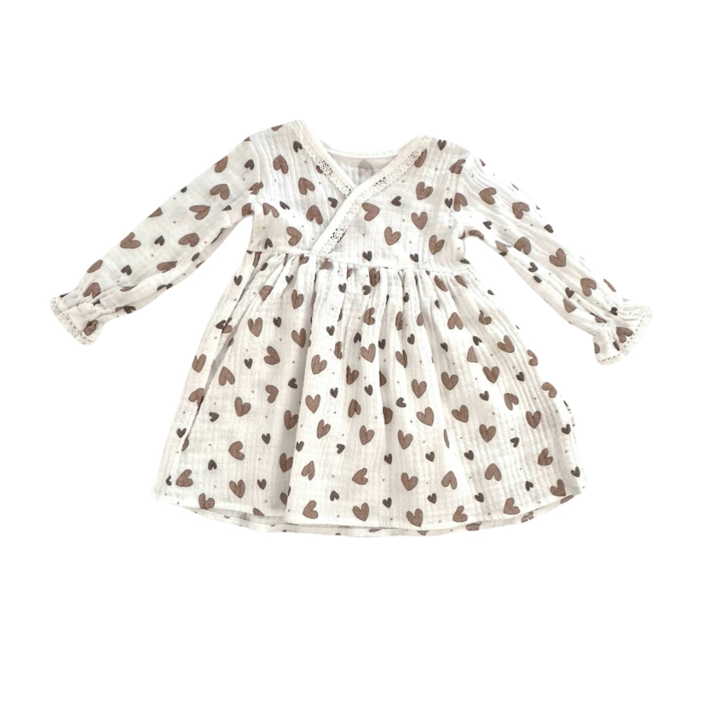 Muslin dress - hearts