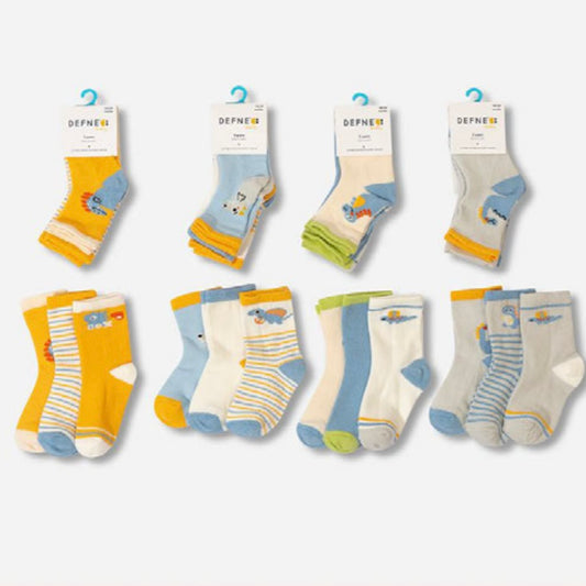 Colorful Dino Adventure Kids Socks