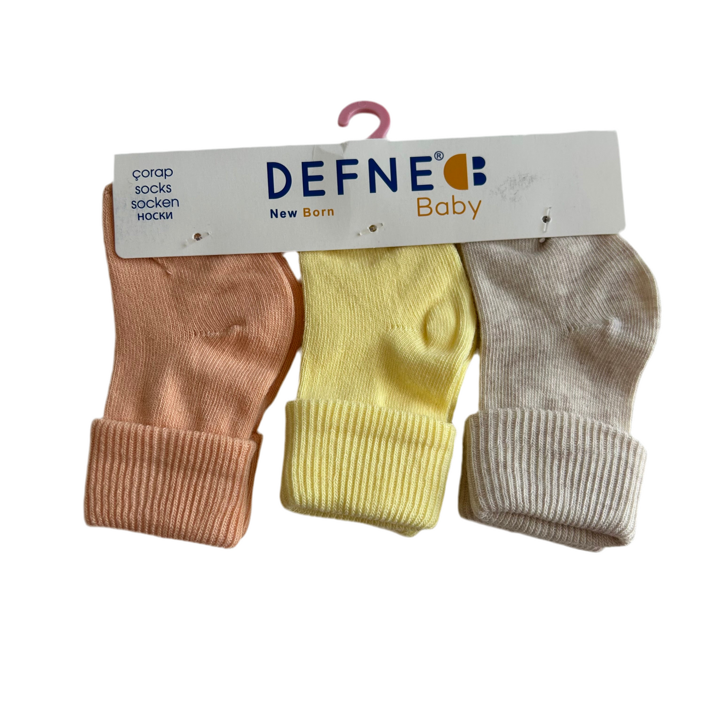 Sunrise Snuggles – Newborn Socks (0–3 months)